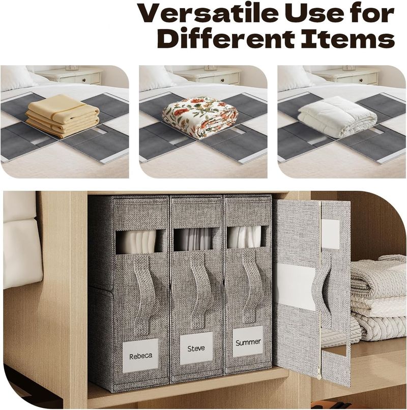 Sheet Storage Bag Foldable Linen Wardrobe Storage Bag Sheet Set Storage Bag Bedding Storage Box_voghion.com