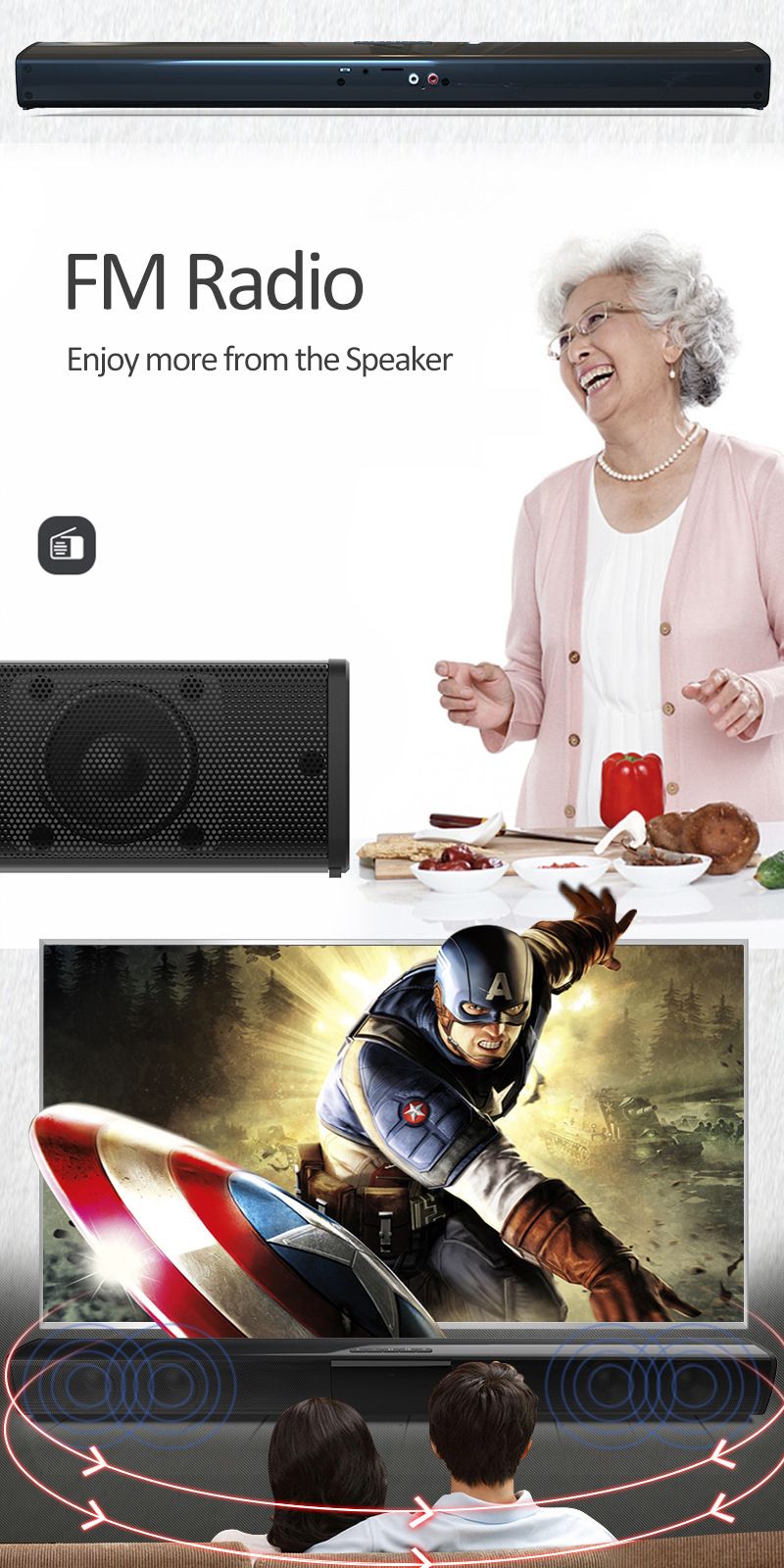 Bestverkochte soundbar home theater-luidspreker met Bluetooth_voghion.com
