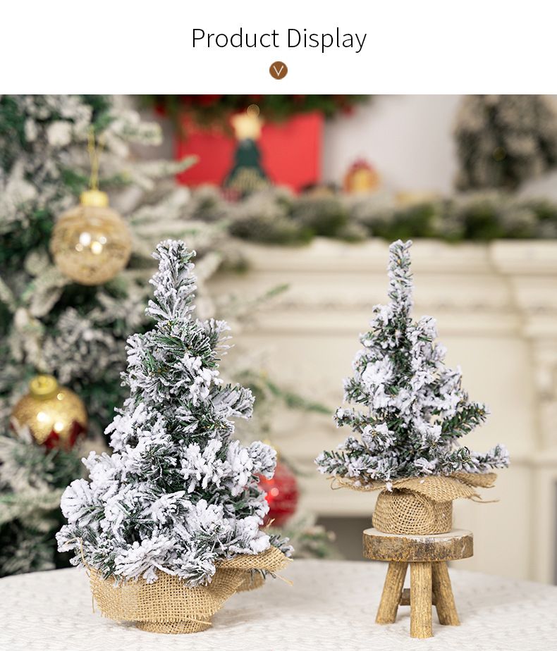 Christmas decorations Creative Christmas Tree Mini tree Tabletop decoration Christmas snow spray tree_voghion.com