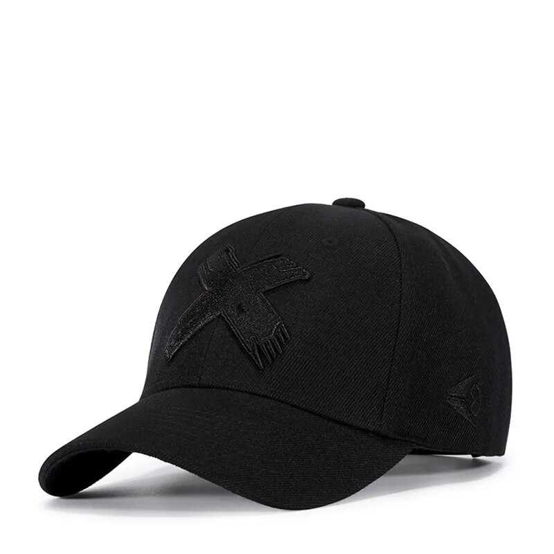 Berretto da baseball da uomo papà donna casual ricamo X cappellino visiera regolabile in cotone maschio cappello nero Bone Garros_voghion.com