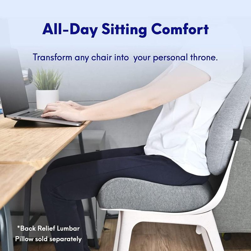 Ergonomisches Memory Foam-Sitzkissen für Bürostühle – orthopädische Schmerzlinderung bei Steißbein und Steißbein – atmungsaktives Netzgewebe_voghion.com