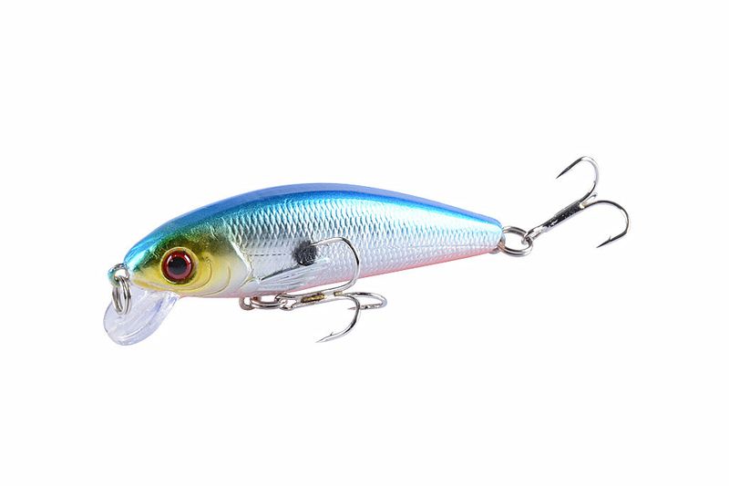 Isca flutuante para peixinhos de 10 cores - isca rígida realista para pesca de robalo e lúcio - iscas de superfície de plástico ABS para água doce e salgada_voghion.com