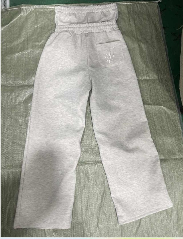 Europæiske og amerikanske joggingbukser med dobbelt linning og broderi til mænd, trendy high street-bukser, todelte bukser, løse bukser med vide ben_voghion.com