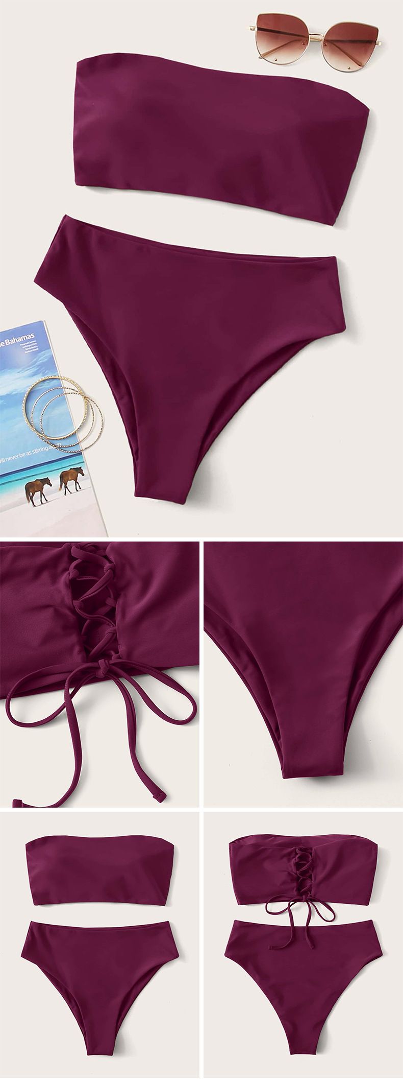 Naisten vaateputkitoppi seksikäs printtibikini naisten uimapuku_voghion.com