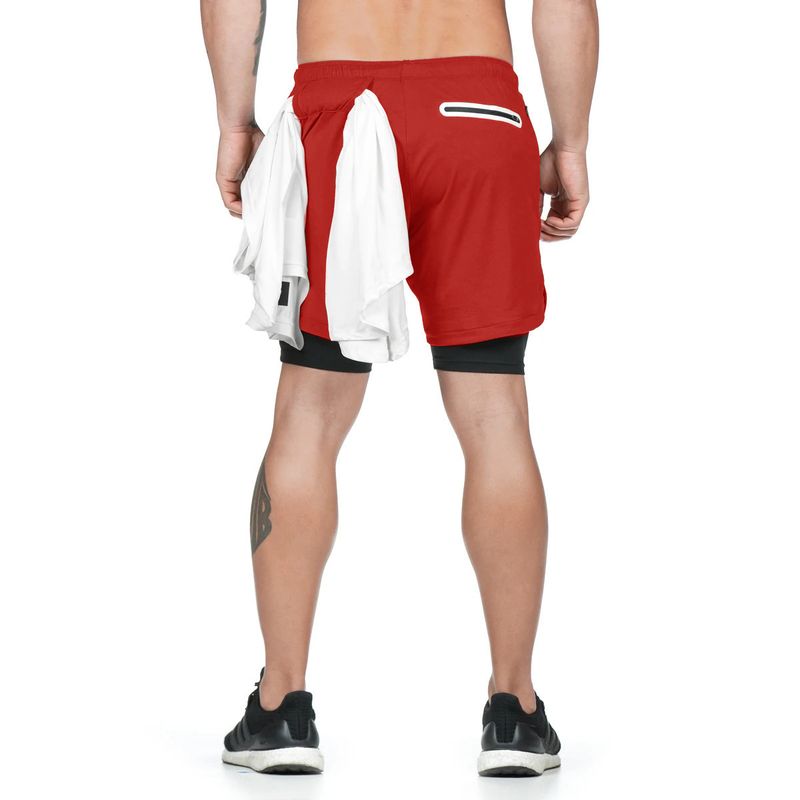Premium Products New Summer Mesh Straight Leg Pants For Men, Large Size Running, Sports Training, Double Layer Casual Shorts_voghion.com