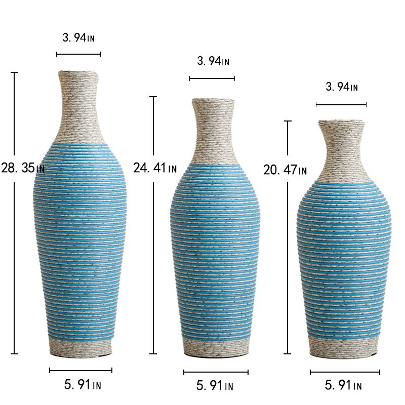 Desktop Vase, Brown Decorative Floor Vase, Classic And Neat Floor Vase, High Independent Flower Stand, Artificial Vine Vase, PVC Floor Vase, Home Decoration Flower Stand Set Of 3 Pieces_voghion.com
