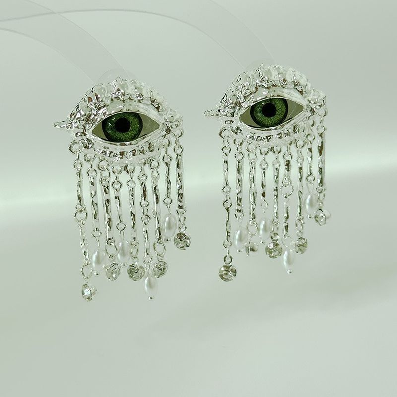 Set di orecchini, collane, accessori per donne, di lusso, di alta qualità, con nappa, perle e occhi demoniaci, vintage e di alta qualità._voghion.com