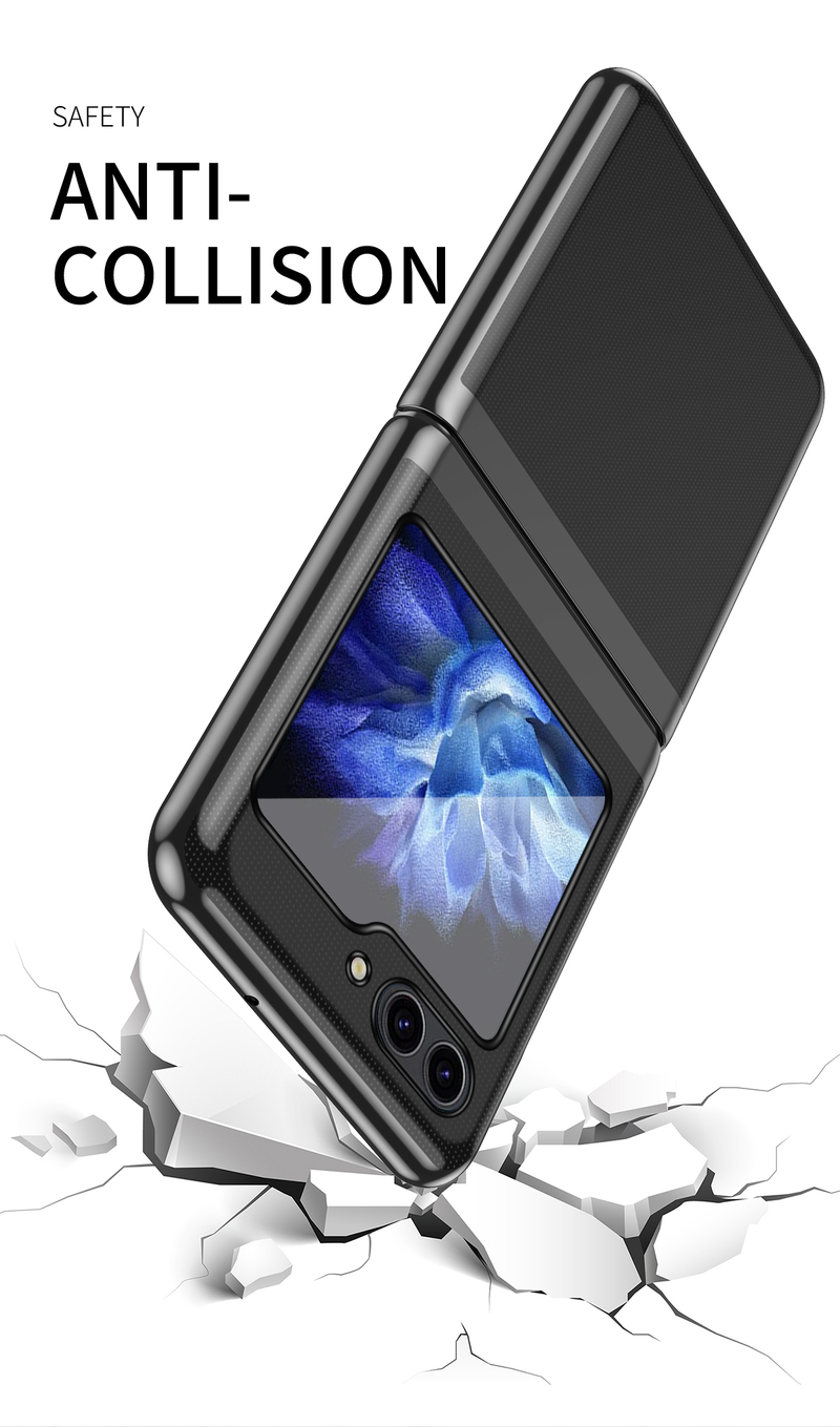 Coque de protection transparente Ultra-mince pour Samung Galaxy Z Flip 5 5G 2023, boîte rigide antichoc pour téléphone_voghion.com
