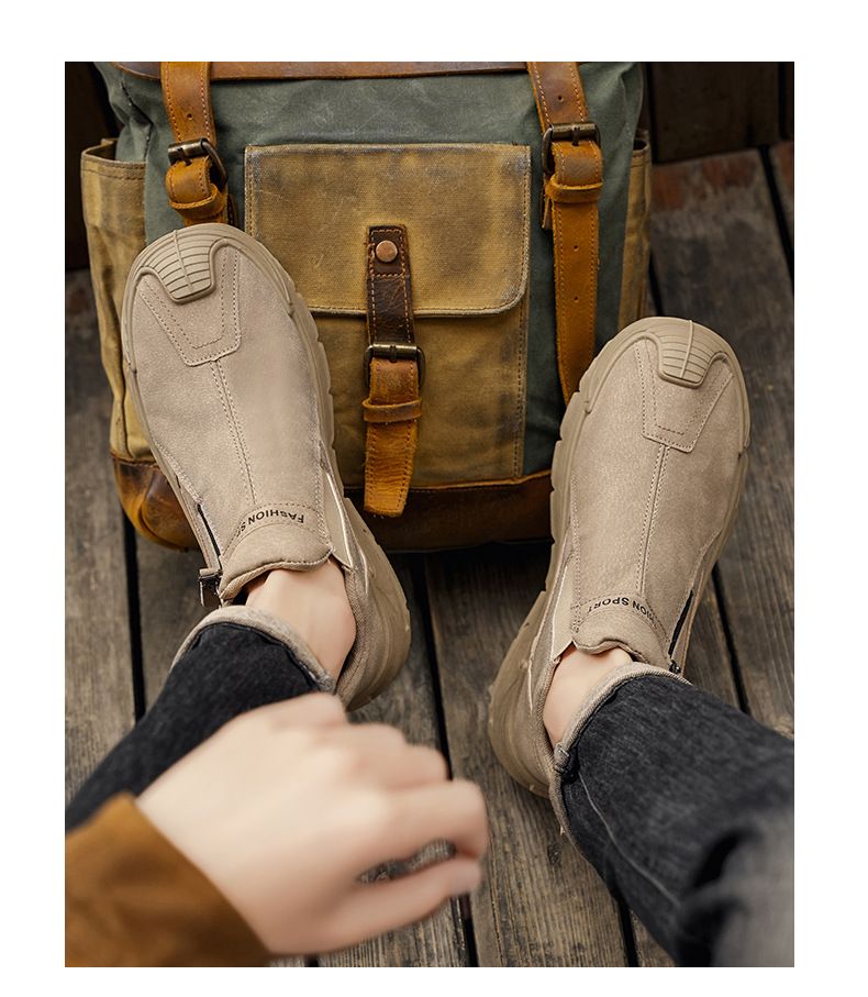 WalkPrime 2025 Herbst/Winter 2025 High-Top Martin Britischer Stil Kurzer Trendiger Arbeitsschuhe Lederstiefel Günstige Herrenschuhe_voghion.com