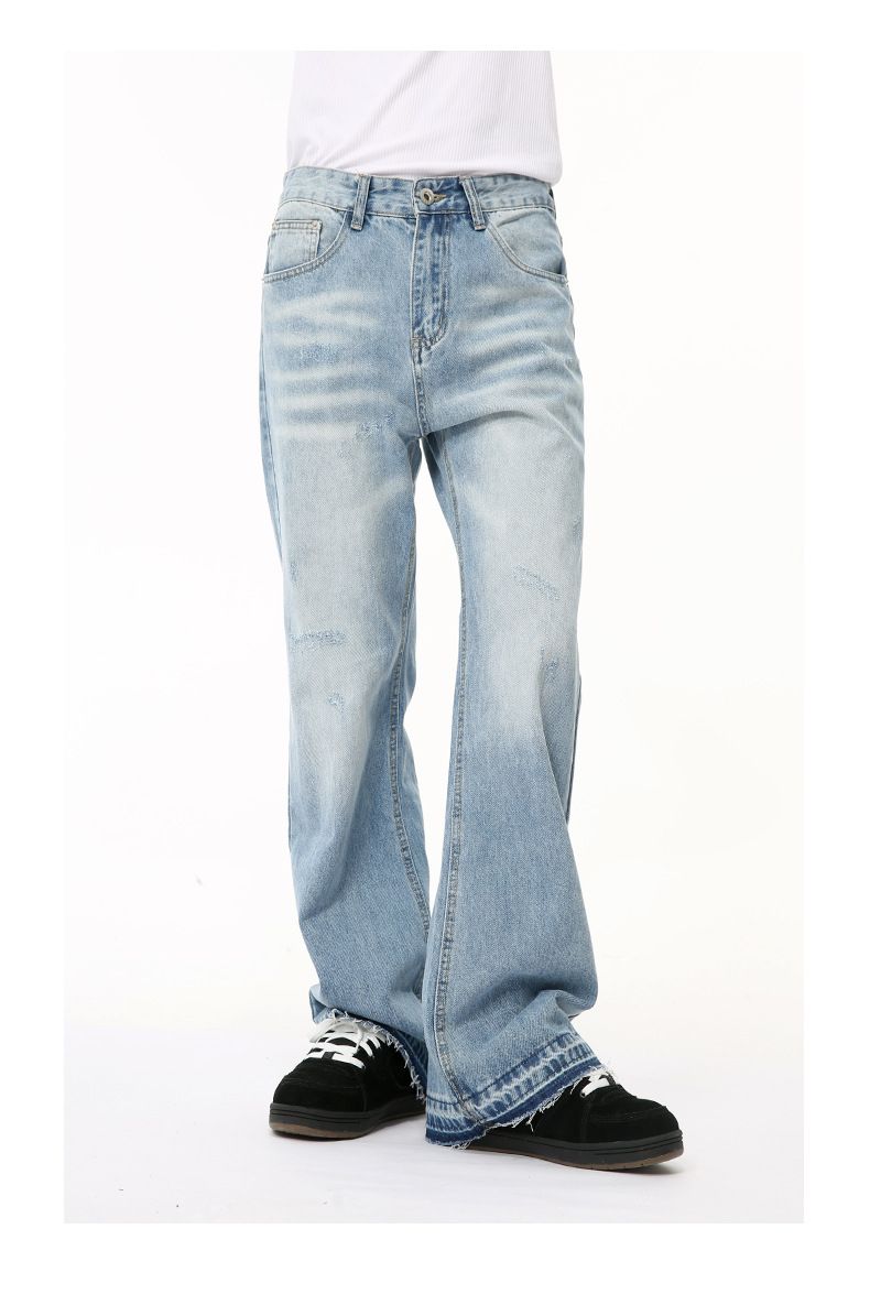 Men's Clothing 2025 Winter New Products Basic Simple Washed Flared Jeans Casual_voghion.com