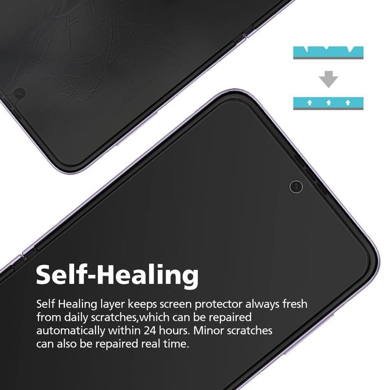 Película protetora de hidrogel brilhante para tela do Samsung Galaxy Z Flip 7 6 7FE 5 4 3 2 1, capa frontal, película protetora de TPU para Galaxy Z Flip 6 Flip 7 FE_voghion.com