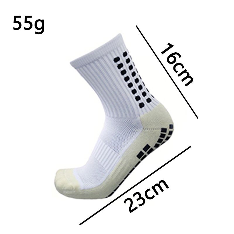 Set di 4 calzini da calcio - Calzini da calcio antiscivolo spessi per uomo e donna - Design classico per allenamento e partite (nero/bianco/rosso, taglia 38-43)_voghion.com