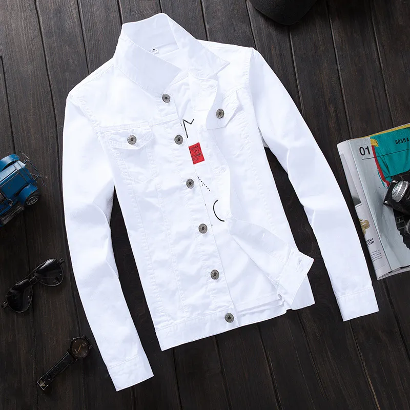 Men's Jackets Spring 2022 Red Pink Black Jeans Jacket Men Slim Streetwear Ripped Denim Hoodie Hip Hop Bomber Homme_voghion.com