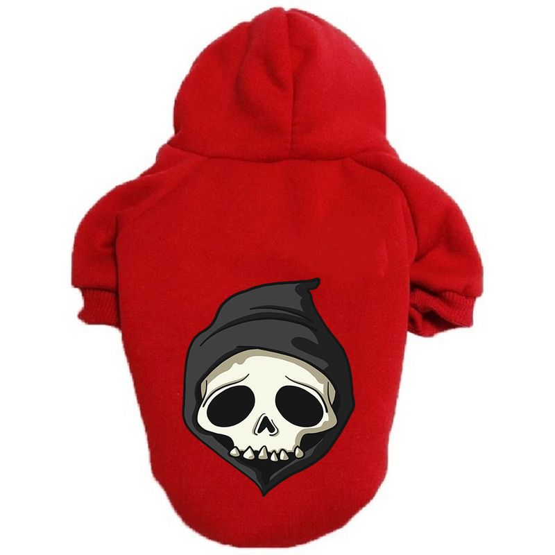 Halloween Horror Totenkopf Hundekostüm Bichon Französische Bulldogge Haustier Hoodie_voghion.com