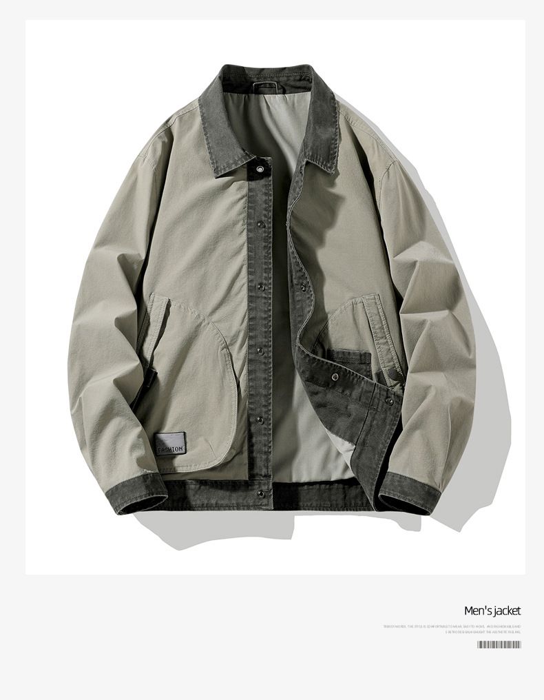 2024 Vår och höst Casual Jacka Ungdom Trendig Herrmode Mångsidig Kappa Herr_voghion.com