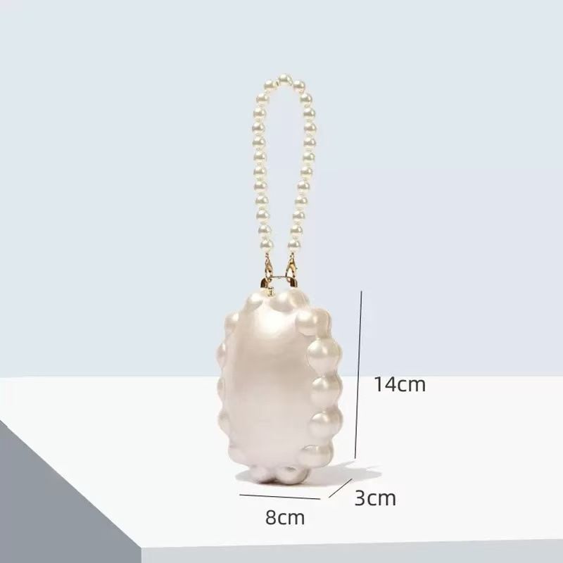 Women's Acrylic Heart Evening High-End Small Single Shoulder Crossbody Mini Clutch Chain Bag_voghion.com