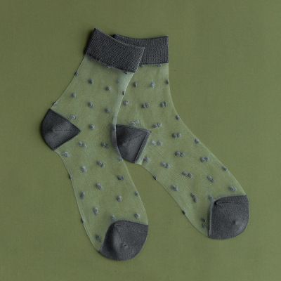 Women's Summer Thin Mid-Calf Glass Silk Long Crystal Breathable Socks_voghion.com