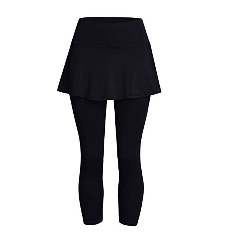 Two Piece Skirt Pants Show Slim Height Elastic Yoga Pants for Wome_voghion.com