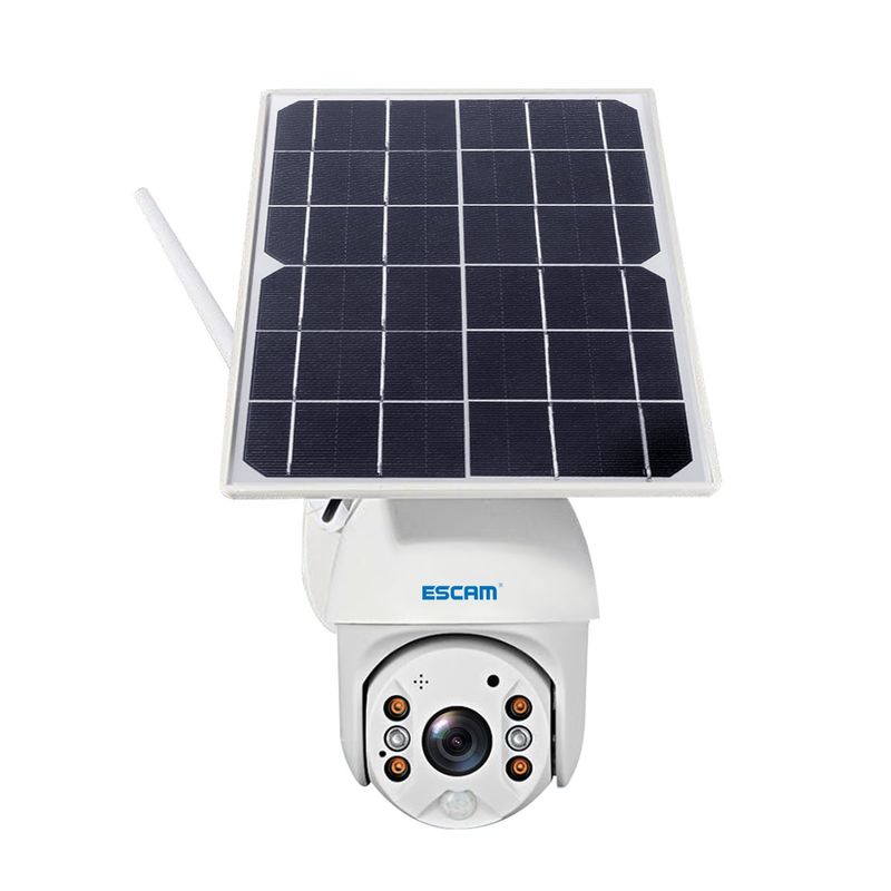 QF480 US verze HD 1080P IP66 Voděodolná 4G solární panel PT IP kamera s baterií, podpora nočního vidění / detekce pohybu / TF karta / obousměrný zvuk (bílá)_voghion.com