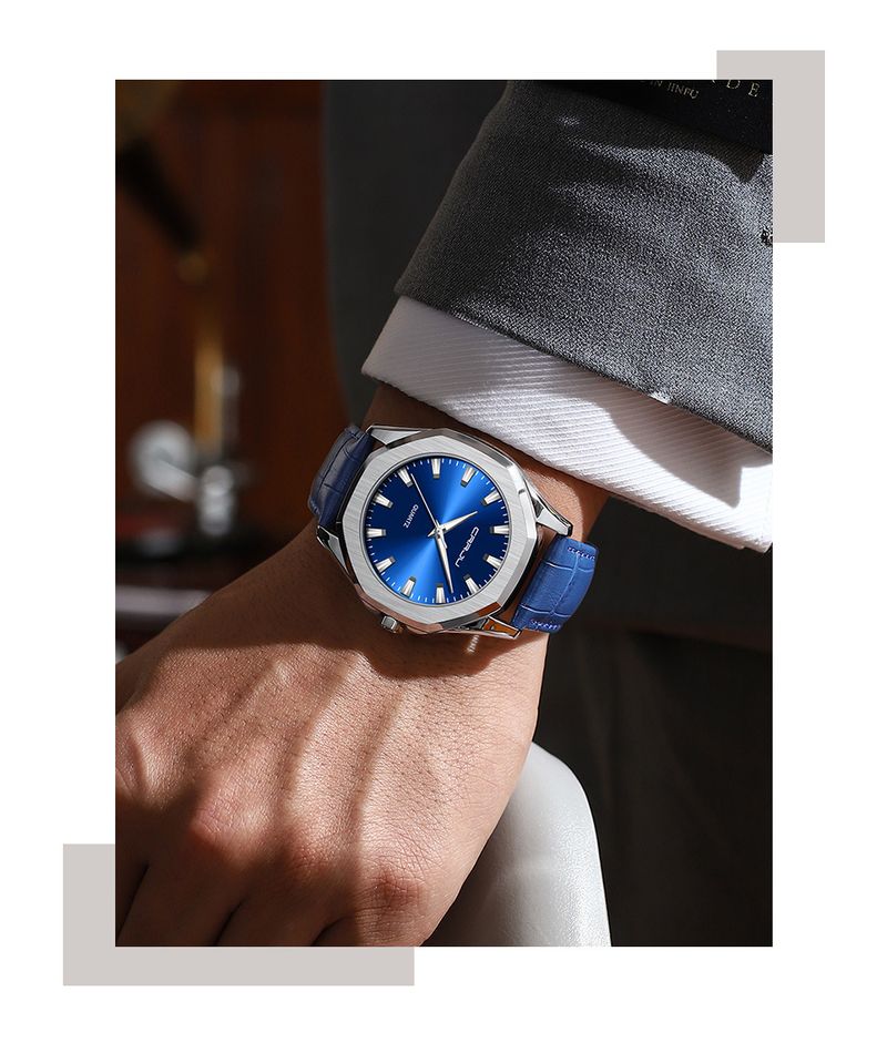 Minimalist Waterproof Round Unisex Watch With Leather Strap, Casual And Business Style, Quartz Movement, 30M Water Resistance_voghion.com