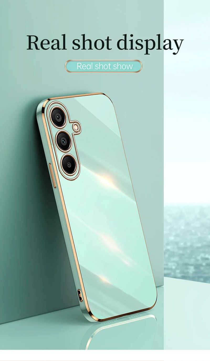 För Samsung Galaxy A15 4G Fodral Fyrkantig Plätering TPU mjukt bakstycke Samsang A05s A05 A25 A35 A55 5G Kameraskydd_voghion.com