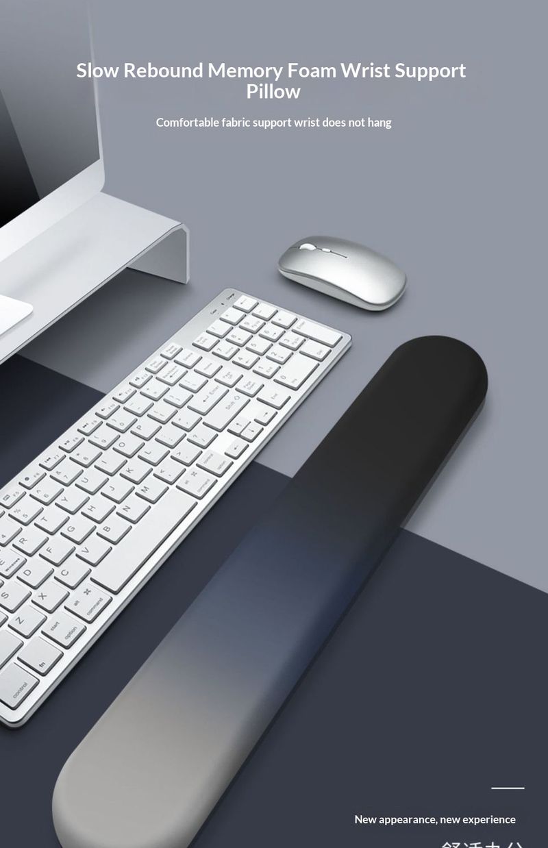 NeoGear Tastaturablage aus Memory-Schaumstoff, Mauspad, Handgelenkauflage für Damen und Herren, Anti-Ermüdung_voghion.com