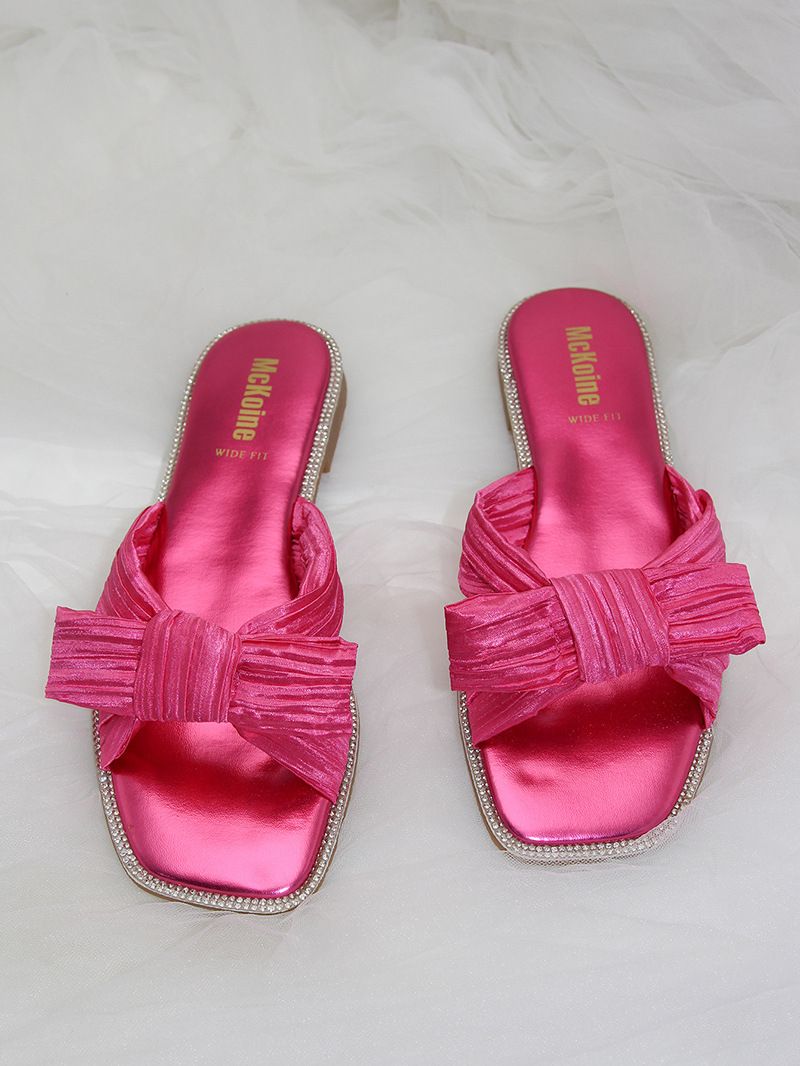 Sandales plates de plage à bordure diamantée, nouvelle tendance_voghion.com