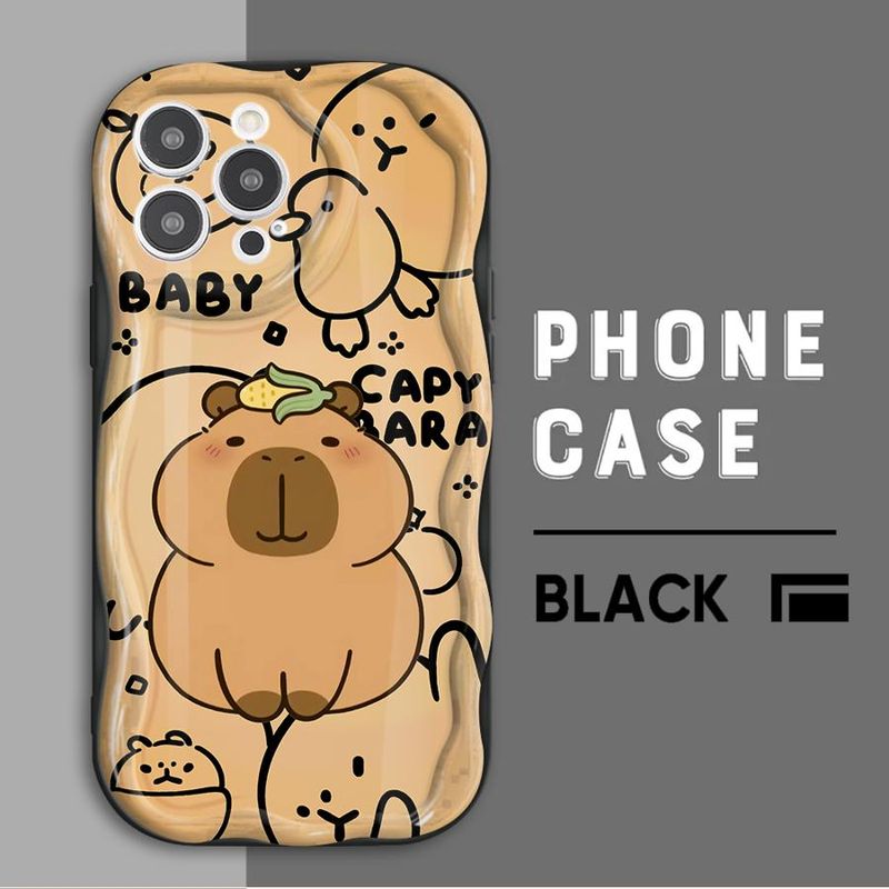 Capybara Cute Cartoon Phone Case dla iPhone SE 8 7 15 16 ProMax 12 Pro 11 Pro XS Max 14 Plus 13 Mini XR Miękki silikonowy pokrowiec_voghion.com