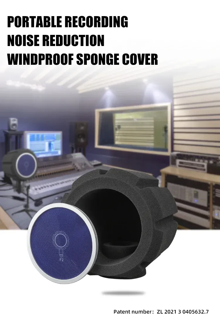 Écran d'isolation pour microphone professionnel de meilleure qualité, boîte noire, emballage audio EVA, couleur, caractéristiques, matériau d'origine, type de mousse, qualité GUA_voghion.com