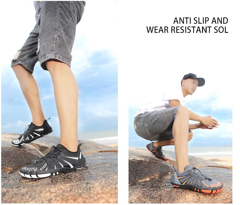 Scarpe da acqua unisex ad asciugatura rapida per trail running ed escursionismo - Suola in gomma antiscivolo con tomaia in mesh traspirante | Intersuola in EVA leggera_voghion.com
