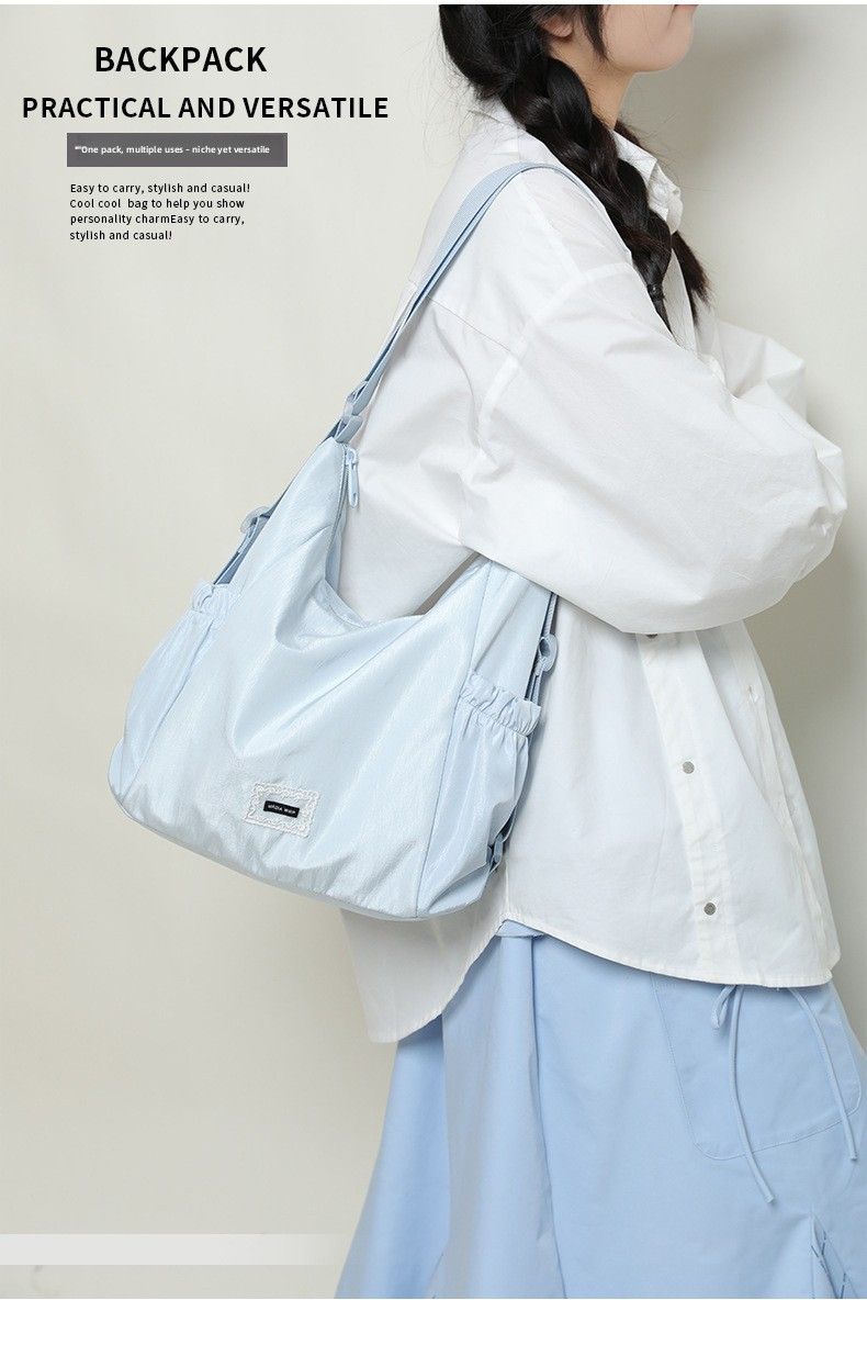 Versione coreana Ins Super Hot Nylon Donna 2054 Nuova Borsa a tracolla grande capacità Casual Lazy Monospalla_voghion.com
