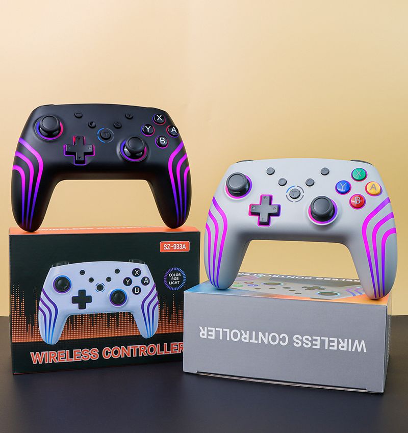 Neues Produkt NS PRO Game SWITCH Bluetooth Wireless Controller mit sechsachsiger Bewegungserkennung, Vibration, RGB-bunten Lichtern_voghion.com