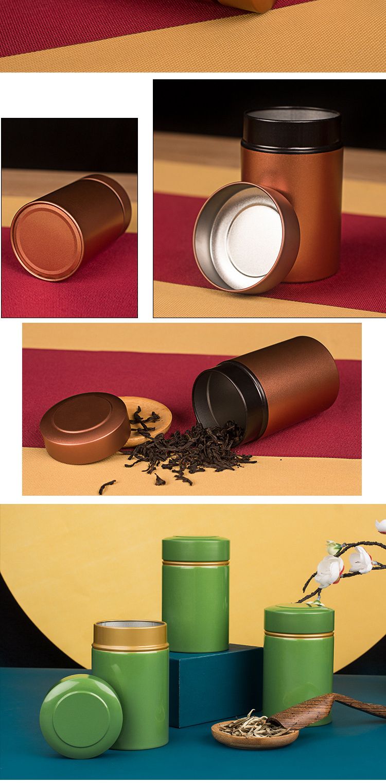 Kaasaskantav metallist teepurk 50g plekk-tee säilitusnõud lahtiste kuivade teelehtede jaoks_voghion.com