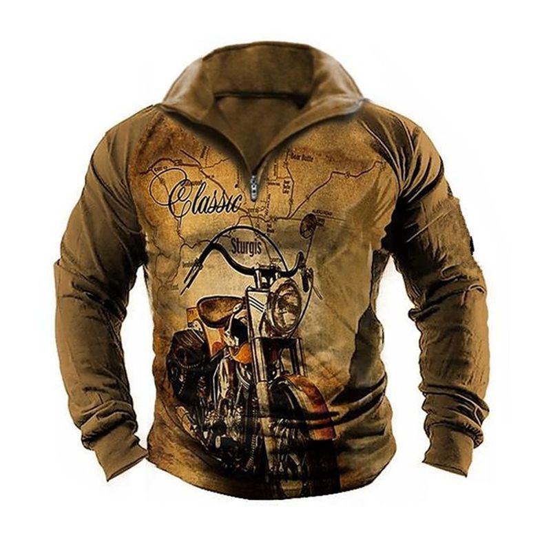 Neuer lässiger und modischer Kapuzenpullover mit halbem Reißverschluss für Herren mit 3D-Digitaldruck_voghion.com