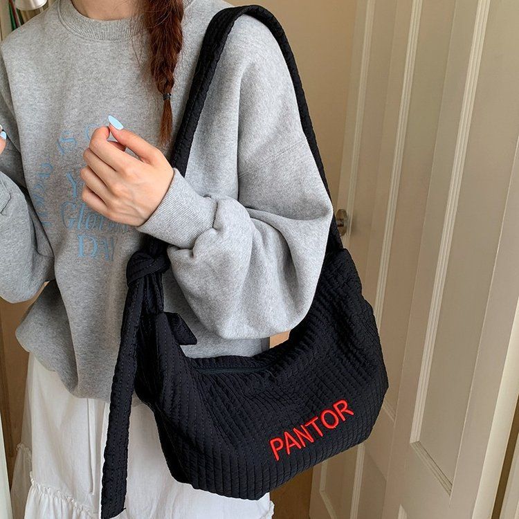 Borsa a tracolla monospalla cucita di alta qualità, in tessuto di grande capacità, per donna, estate 2025, nuovo design di nicchia_voghion.com