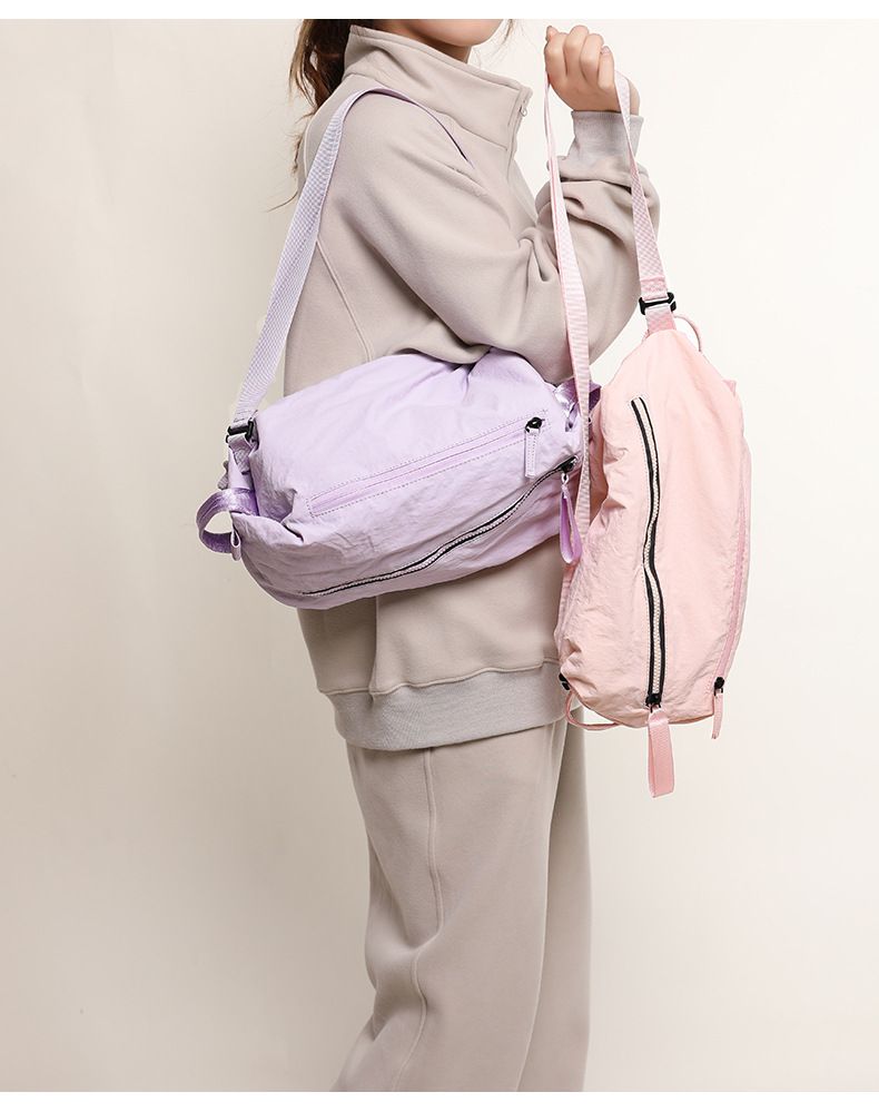 2025 Spring New Cross Border Nylon Crossbody Women's Large Capacity Chest Sports Multi Functional Cycling Bag_voghion.com