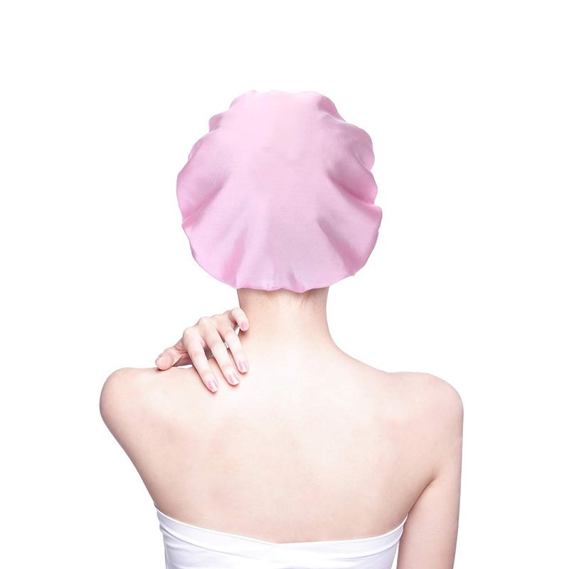 Foreign Trade Women's Satin Lace Sleep Cap Hair Care Solid Color Chemotherapy Home Hat Cross-Border Exclusive_voghion.com