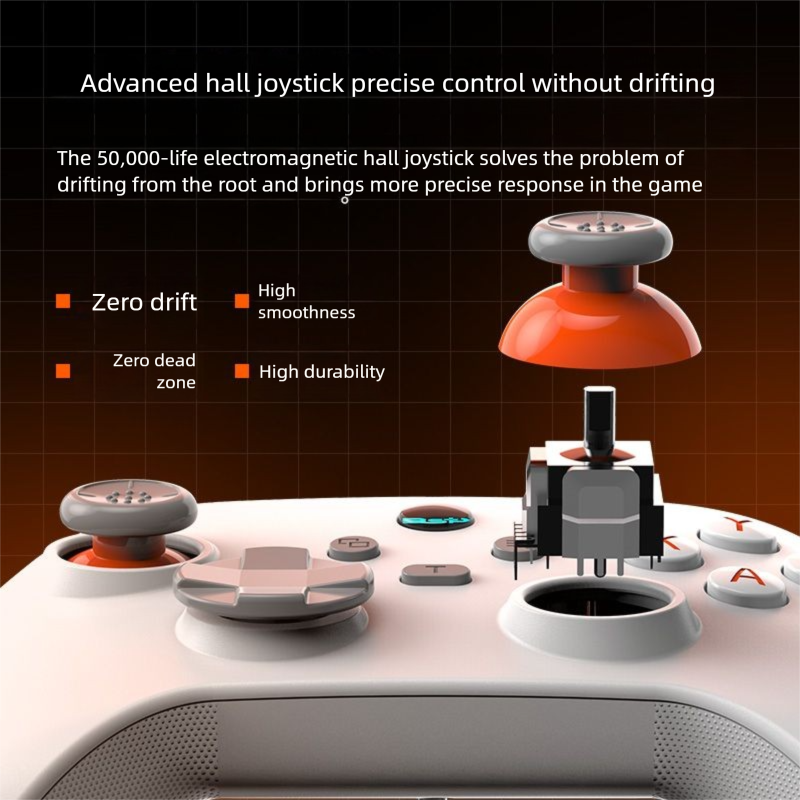 G6 Game Controller Wireless Bluetooth 2.4G Three-Mode Dual Hall PC Computer Steam Mobile IOS Platform NS Universal_voghion.com