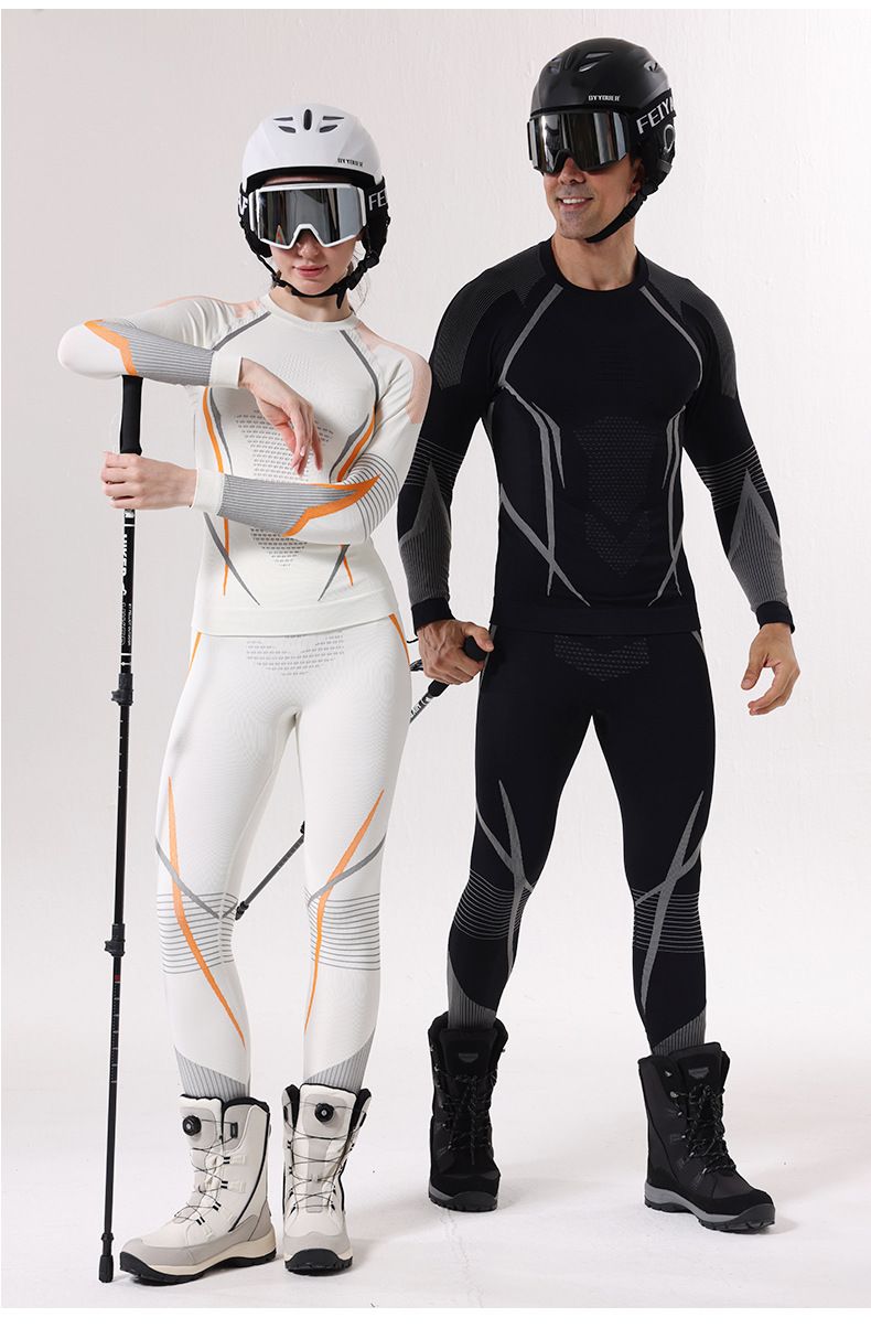 New Autumn And Winter Quick Drying Ski Suit Underwear Set For Men's Sports, Tight Fitting, Moisture Wicking And Sweat Wicking Base Coat_voghion.com