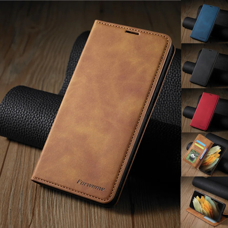 Ultradunne Flip Leather Case Xiaomi 13T 12T Magnetische Portemonnee Telefoonhoes Voor Redmi Note 13 11 10 Pro 13C 12C 12 9A 9_voghion.com