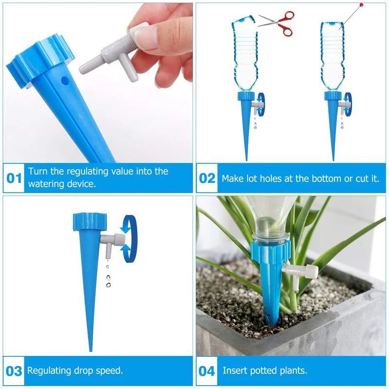 Automatic Drip Irrigation System Self Watering Spike For Flower Plants Greenhouse Garden Adjustable Auto Water Dripper Device_voghion.com