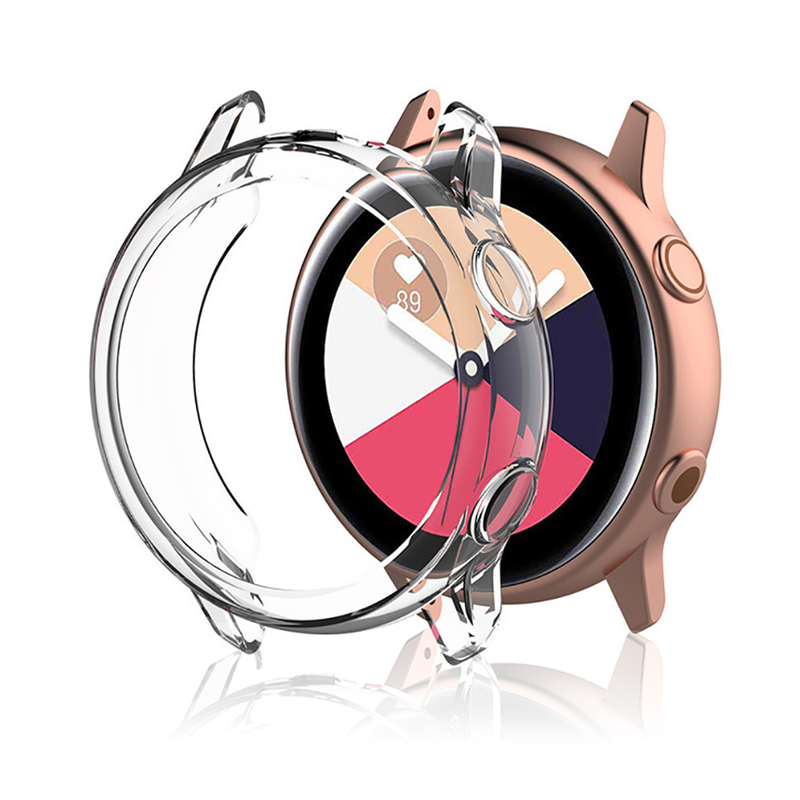 Protective Case For Samsung Galaxy Watch Active 1 2 44MM 40MM TPU Cover Bumper With Screen Protector Smartwatch Accessories_voghion.com