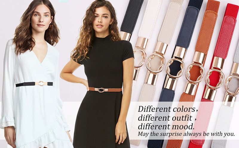 Cintura sottile con fibbia in metallo decorativa per abito da donna, alla moda, alla moda, da donna_voghion.com