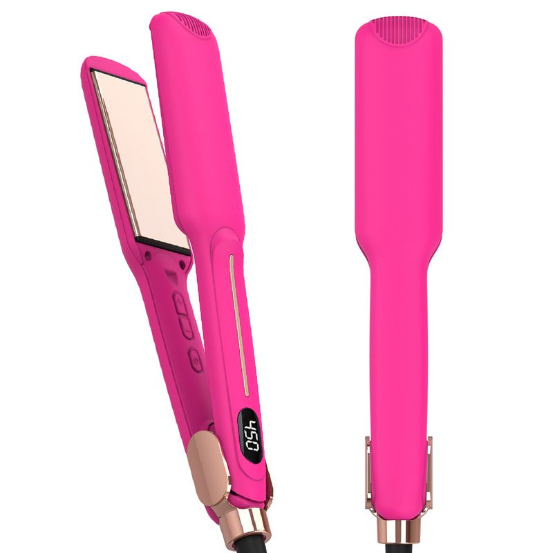 Piastra per capelli professionale a infrarossi con piastre in ceramica tormalina - Piastra da 1,5 pollici per uso in salone e a casa, temperatura regolabile_voghion.com