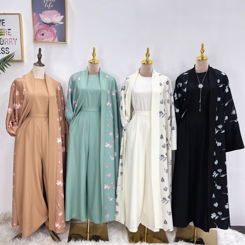 Moda musulmana Medio Oriente Dubai Abito turco tuta tinta unita LR537_voghion.com