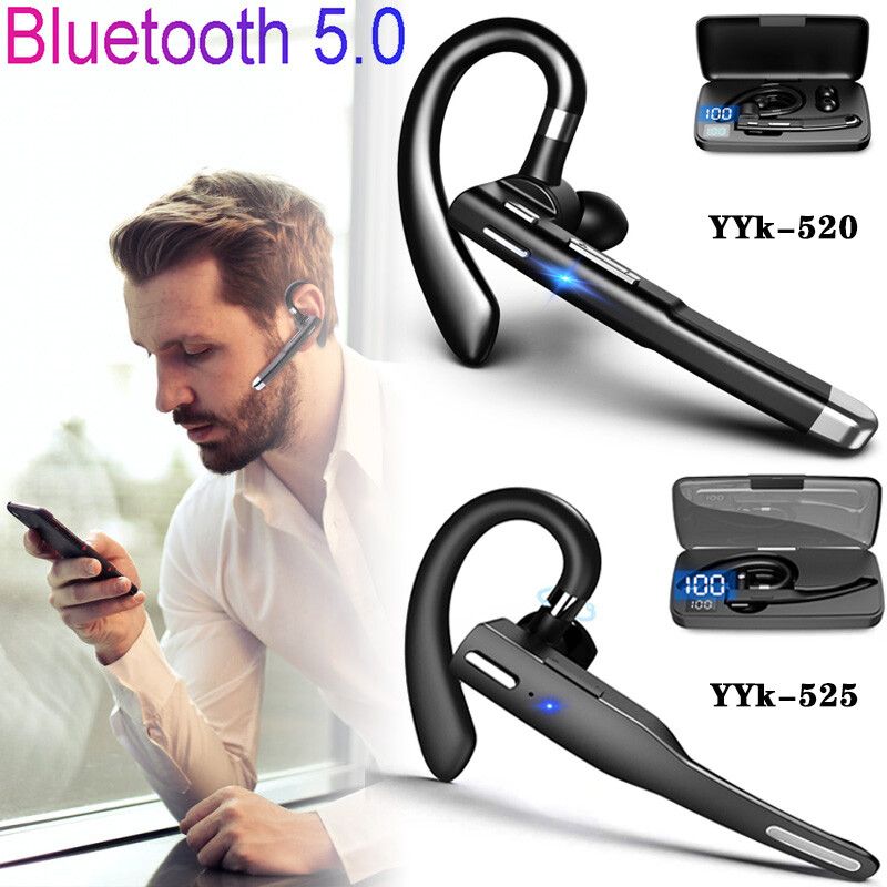 Wireless Trucker Headset Bluetooth 5.1 Earpiece Dual Mic Noise Cancelling Earbud_voghion.com