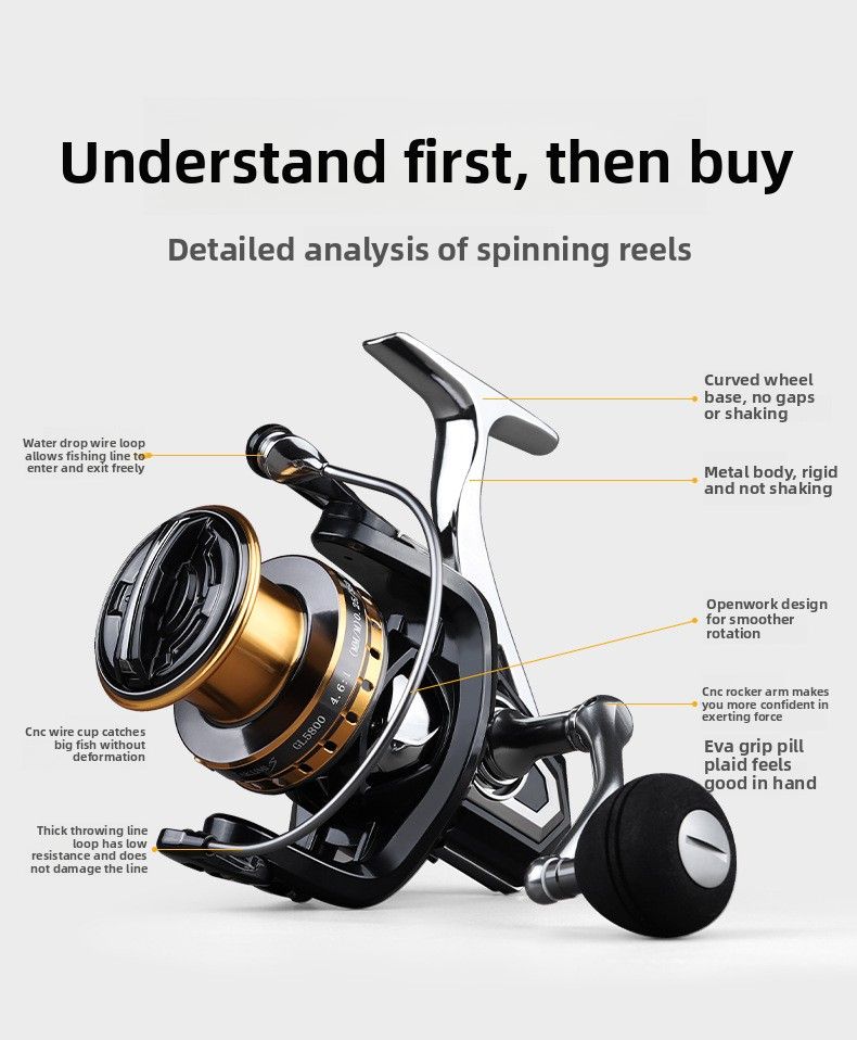 Chilun Lure Full Metal Spinning Gapless Sea Rod Long Casting Special Slant Mouth Line Cup Fishing Reel Wholesale_voghion.com