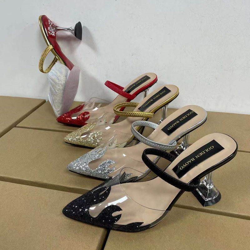 Chaussures pour femmes, chaussures à talons aiguilles à bout pointu, chaussures à enfiler confortables et à la mode avec des chaussures simples de tempérament extérieur_voghion.com