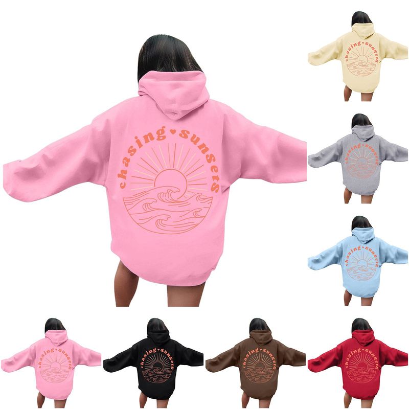Autunno/Inverno 2025 Nuovo Cartone Animato Coreano Stampato Stile Pigro E Velluto Con Cappuccio Manica Lunga Felpa Con Cappuccio Larga Per Le Donne_voghion.com