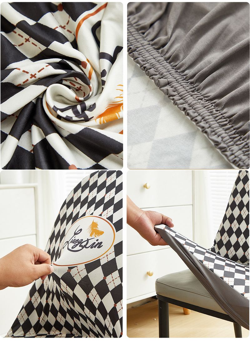Coprisedie elasticizzati moderni – Coprisedie universali in poliestere per sedie da pranzo (antiscivolo, antipolvere, decorativi, vari colori e fantasie)_voghion.com